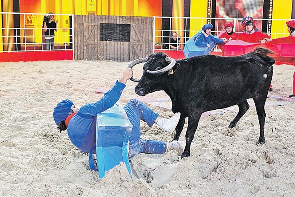 Знаменитое соревнование с быком.