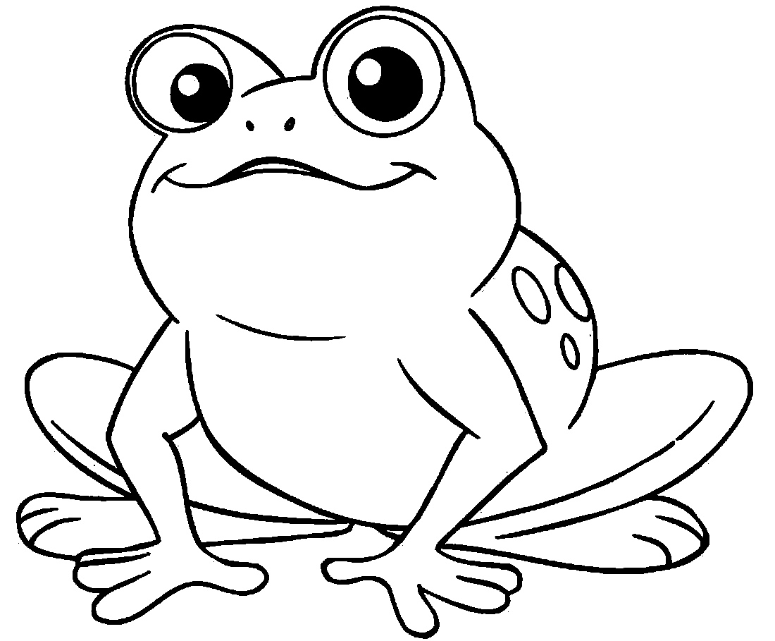 Раскраска рисунок лягушка