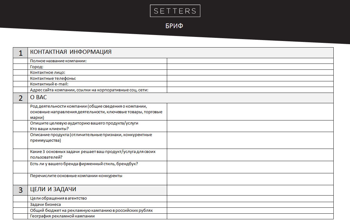 Бриф для клиента: какие вопросы надо задать и как его оформить  самостоятельно | SMMplanner | Дзен