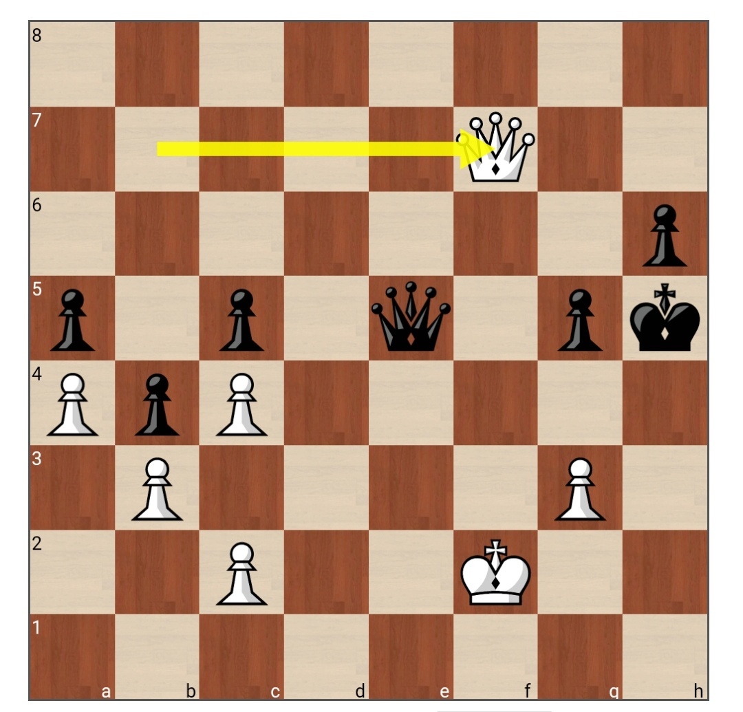 шах ферзём f7