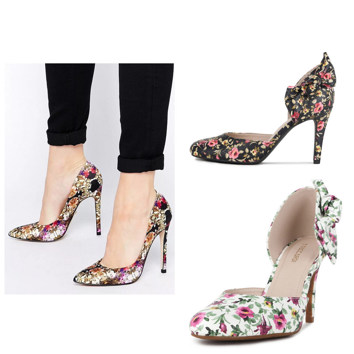 обувь с цветочным принтом