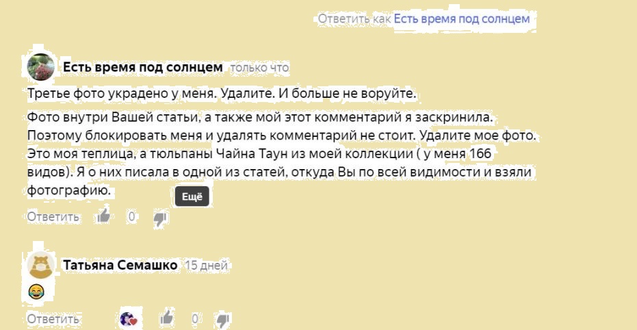 Так я написала автору вчера, но ответа пока нет. И фото не удалили, поэтому я решила сохранить эту ситуацию для истории