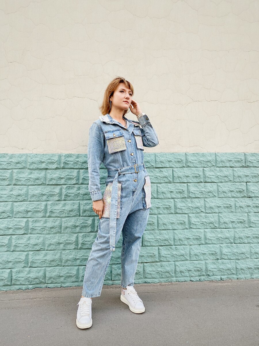 Комбинезон из денима. Aliexress