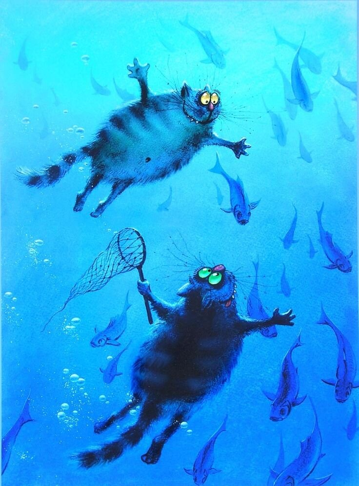 Котики Рины Зенюк. Яндекс картинки