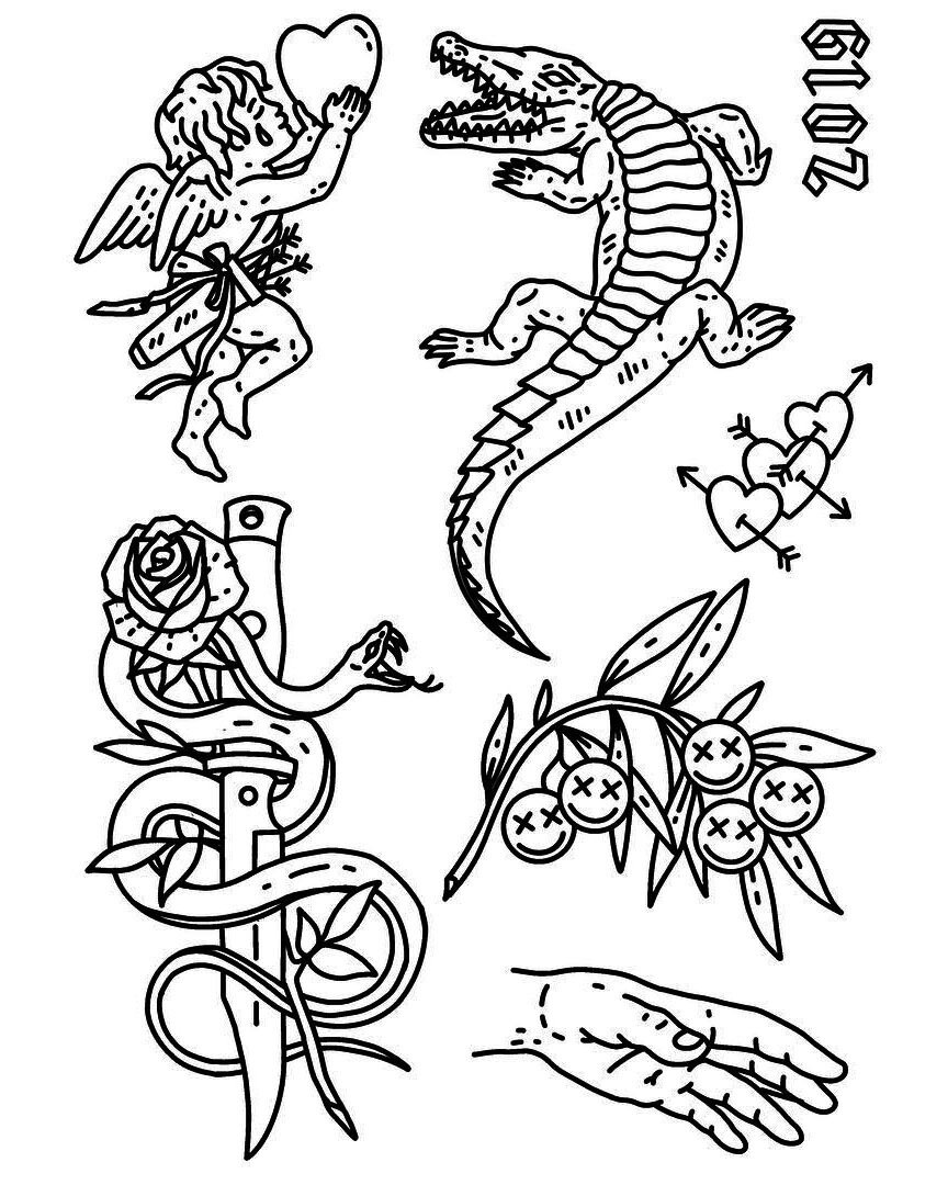 Tattoo Flash Set Book Color