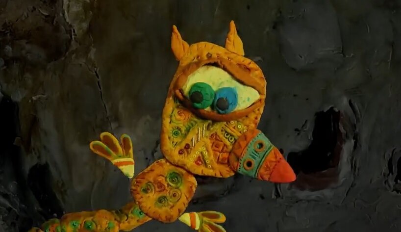 Куйгорож помогает хозяевам... Кадр из мультфильма: "«Что делать» или Куйгорож" 2007 г.