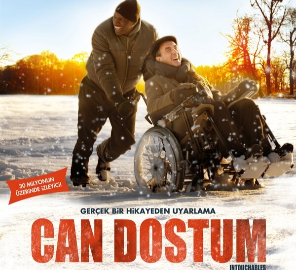 Фильм, который в России переведён как "1+1", в Турции называется "Дорогой друг" или "Can dostum". Источник фото http://www.beyazperde.com/filmler/film-182745/