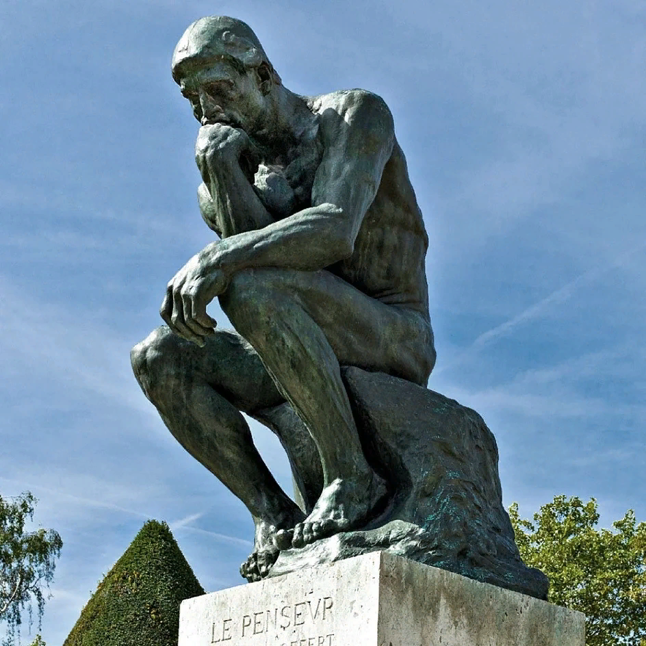 «Мыслитель» Родена, на изображение которого, среди прочих произведений искусства, предлагалось смотреть испытуемым, описывая свои эмоции.