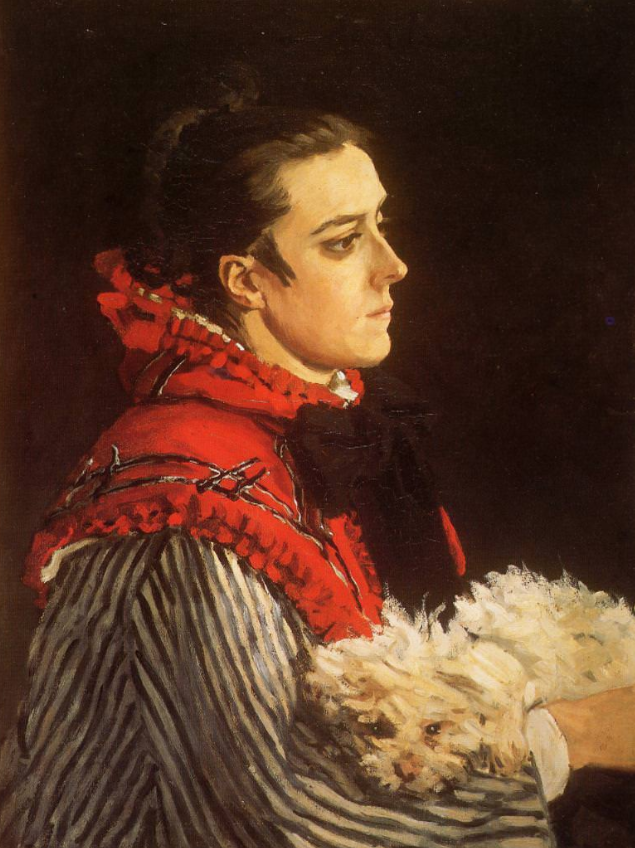 Клод Оскар Моне "Камилла с маленькой собачкой" , 1866 г
