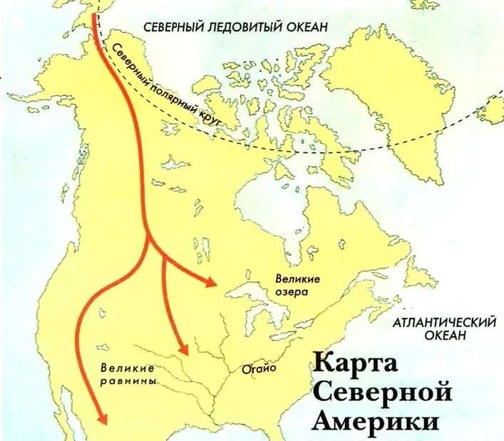 Карта Северной Америки