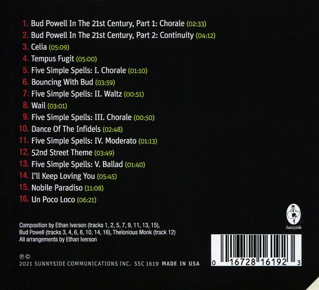Ethan Iverson — Bud Powell in the 21st Century (back cover)