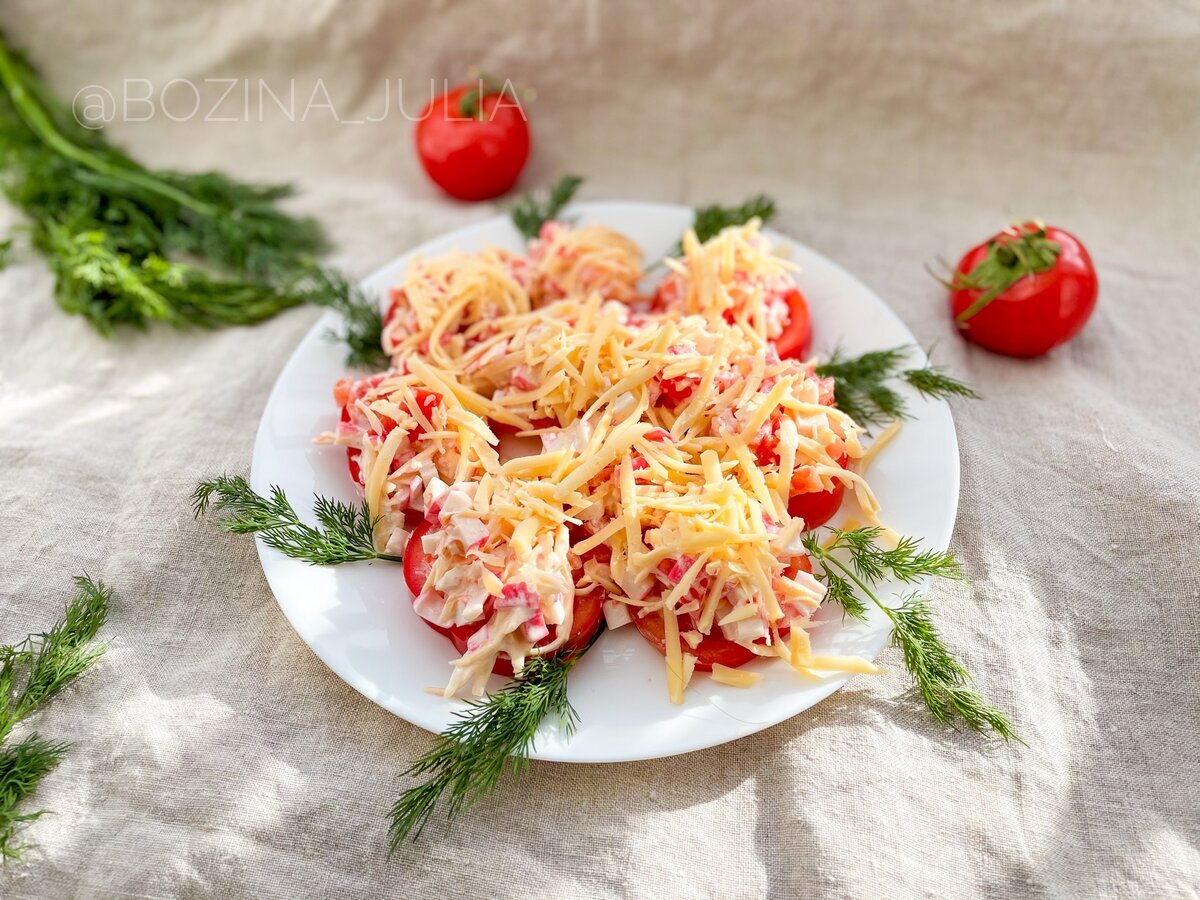 Оригинальный салат из самых обычных крабовых палочек