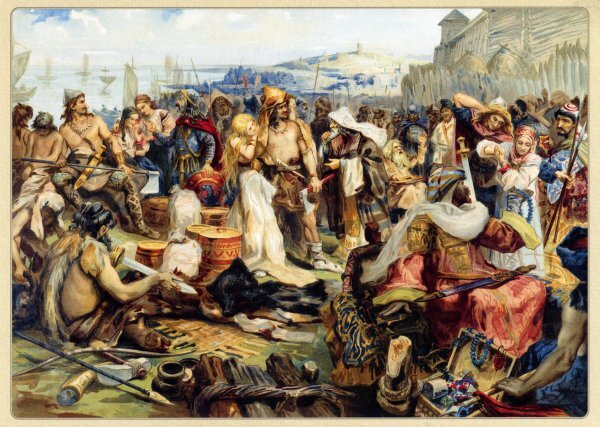 С.В.Иванов. Торг у древних славян.