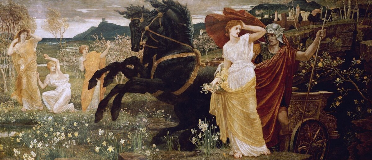 Картина Уолтера Крейна "Похищение Персефоны, 1877 год. 