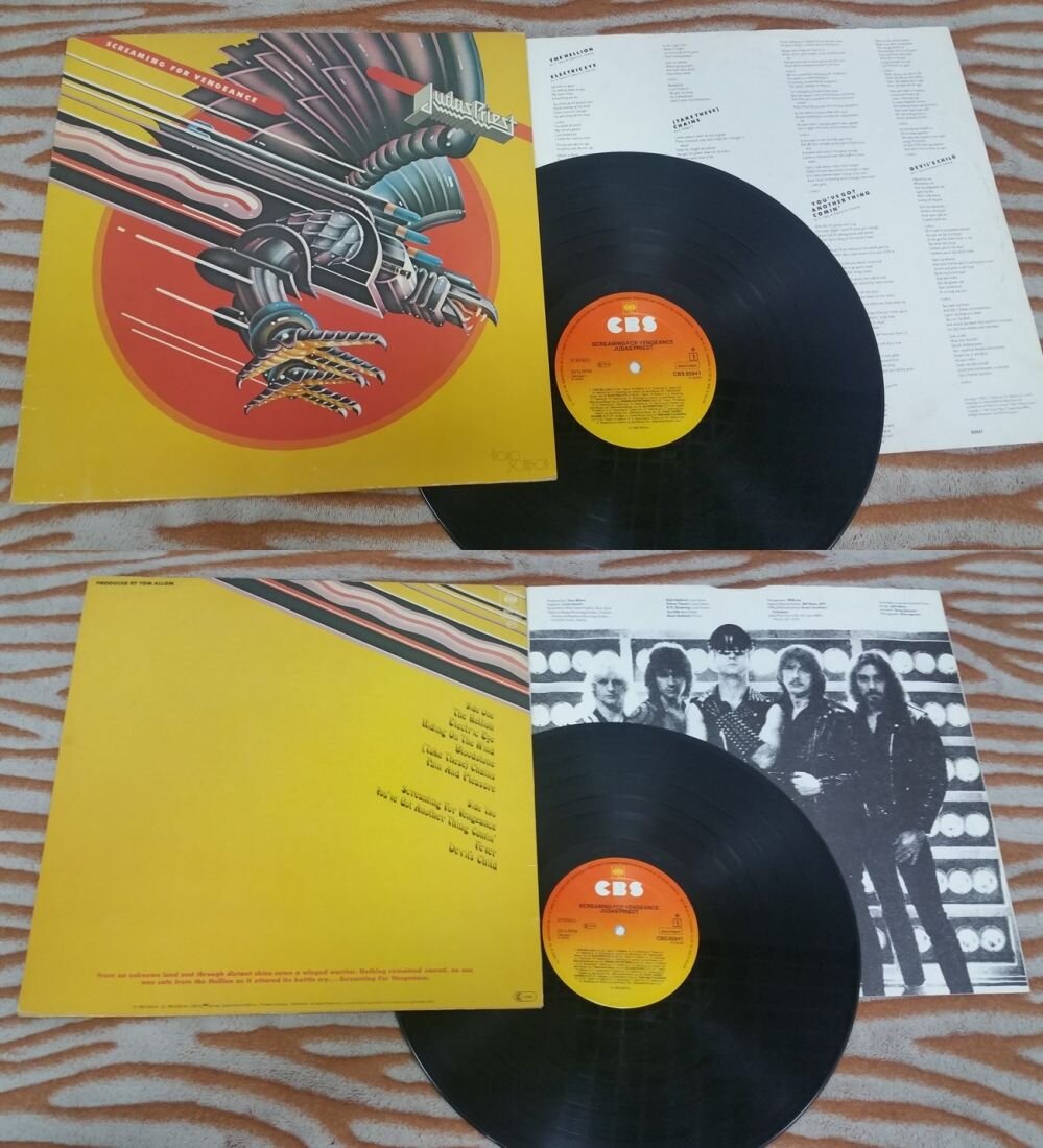 Европейский выпуск альбома Judas Priest "Screaming for Vengeance", 1982 г.