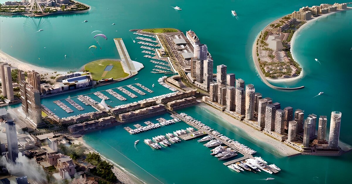 Дубац. Emaar Beachfront Дубай. Emaar Beachfront район.