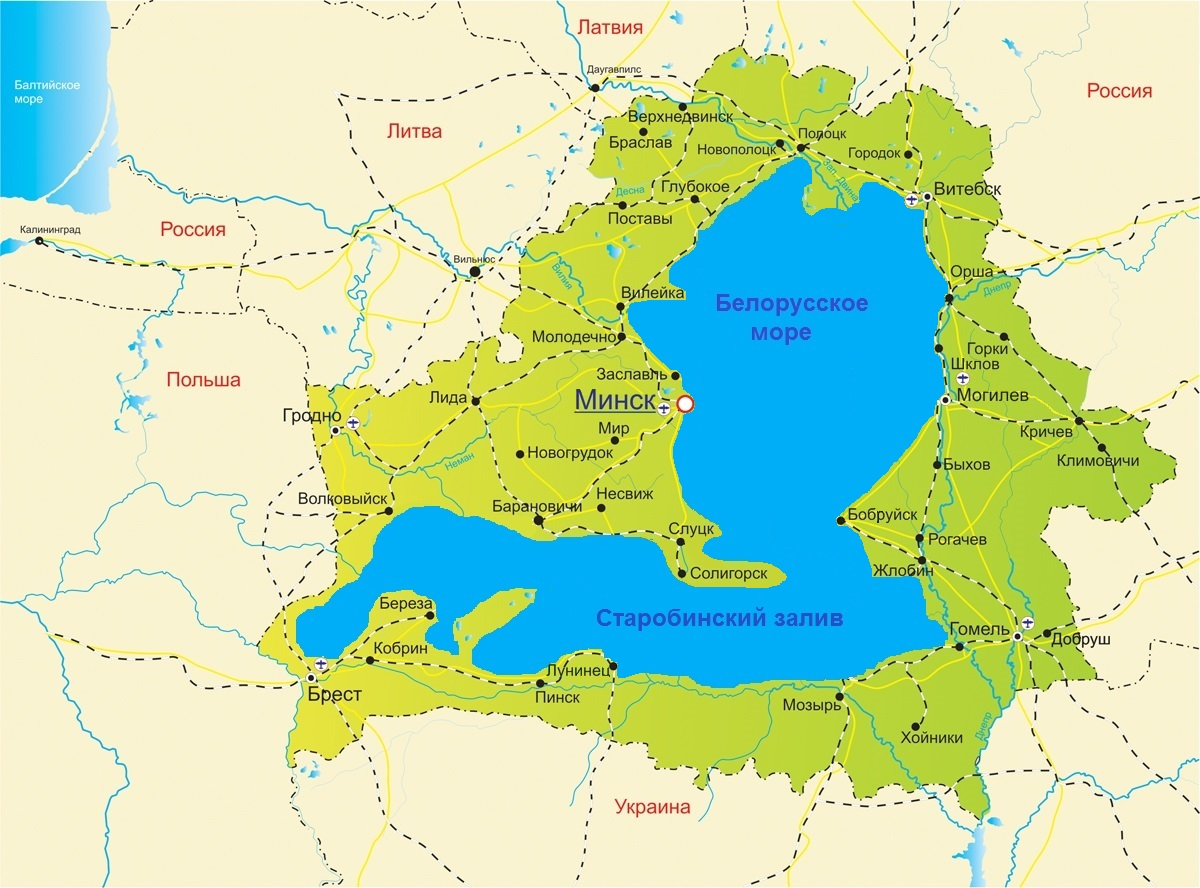 Какое море в белоруссии