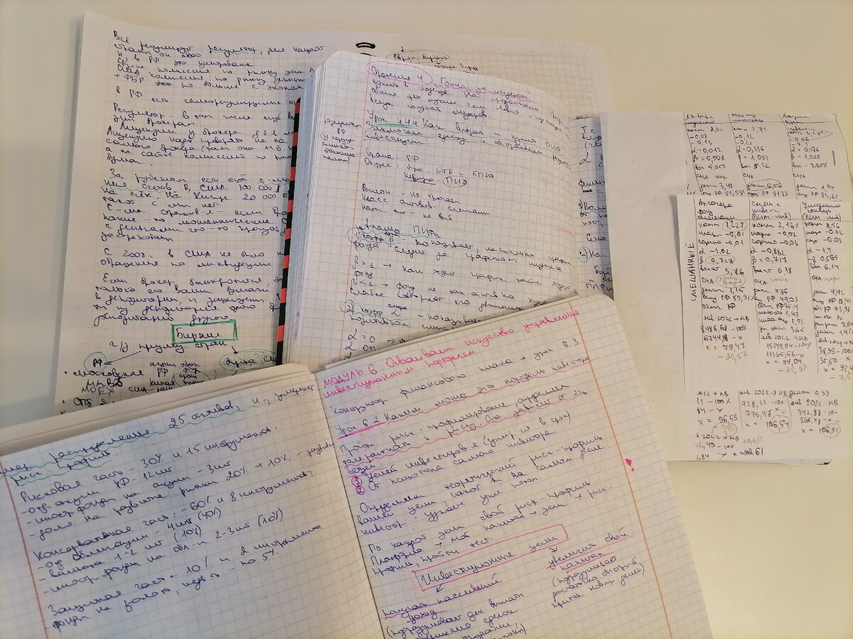 Вот так выглядят мои тетрадочки с конспектами