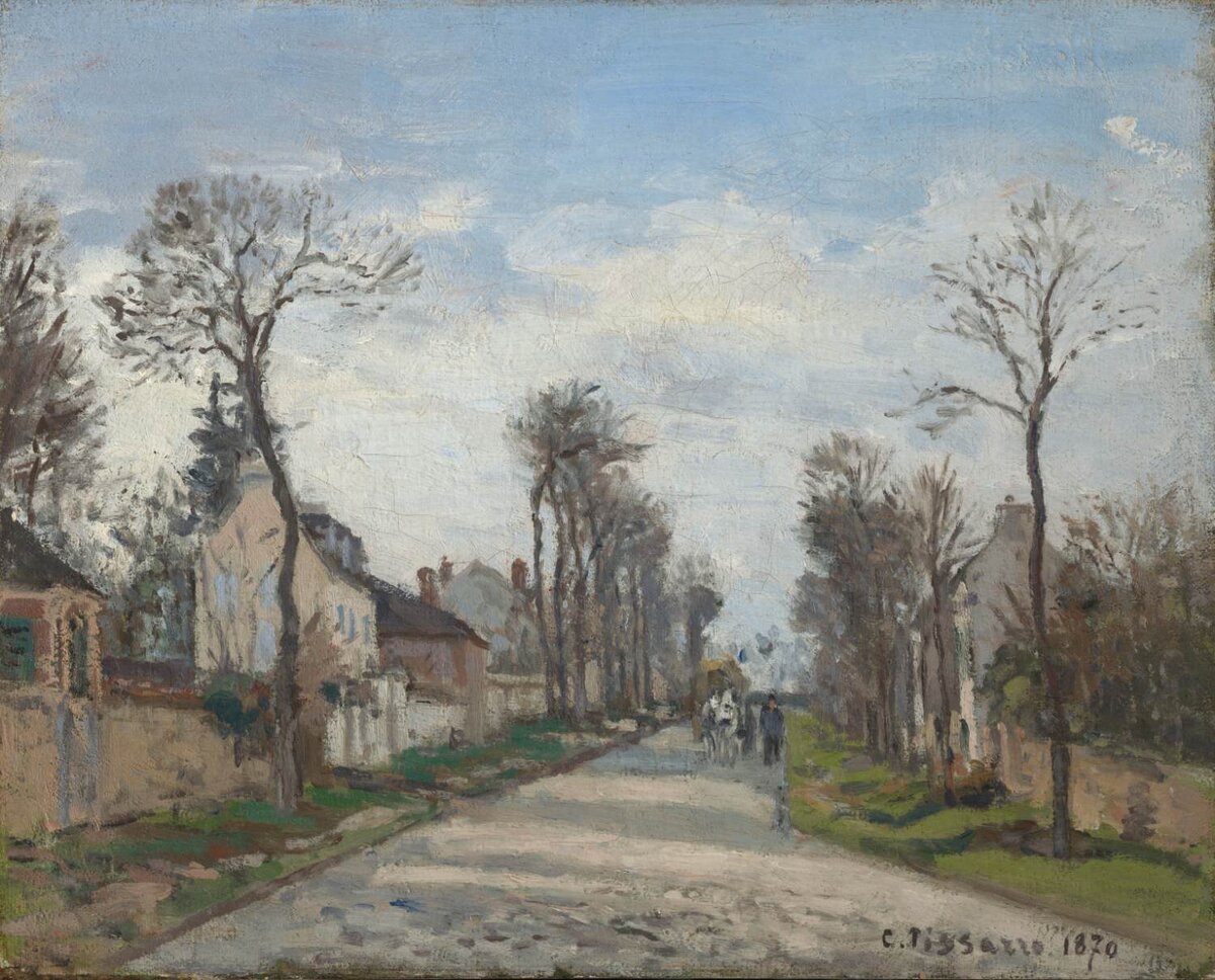 Дорога в Версаль, Лувесьен. 1870.