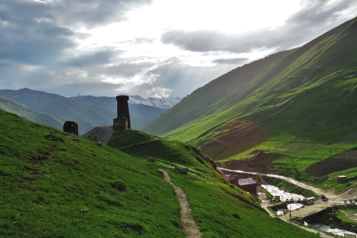 Село Ушгули Грузия