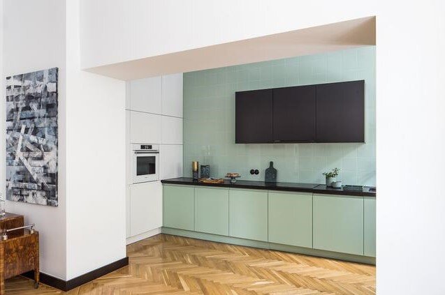 Дизайн зеленой кухни – особенности оформления комнаты в природных тонах