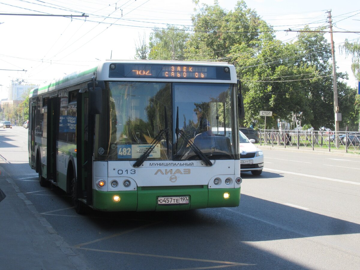 ЛиАЗ-5292.22 (2-2-2) номер 013, заводской номер 1934 по маршруту 482