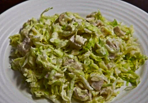 Вечерний белковый салат для сушки тела и уменьшения жировых отложений