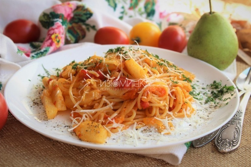 Блюда из спагетти - 8 вкусных рецептов с фото, простые рецепты блюд из спагетти
