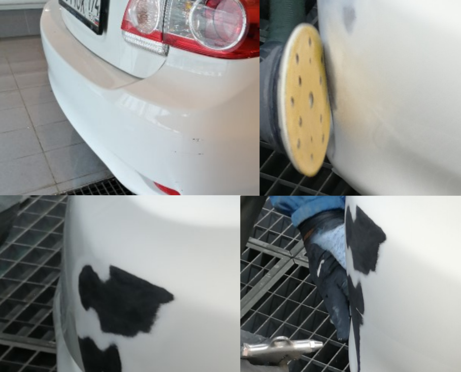 Процесс шлифовки.