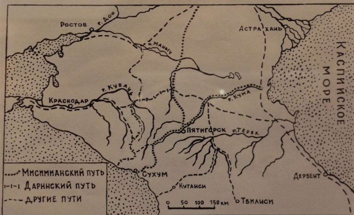 Схема дорог в Калмыцкой степи.   Из монографии в личной библиотеке.