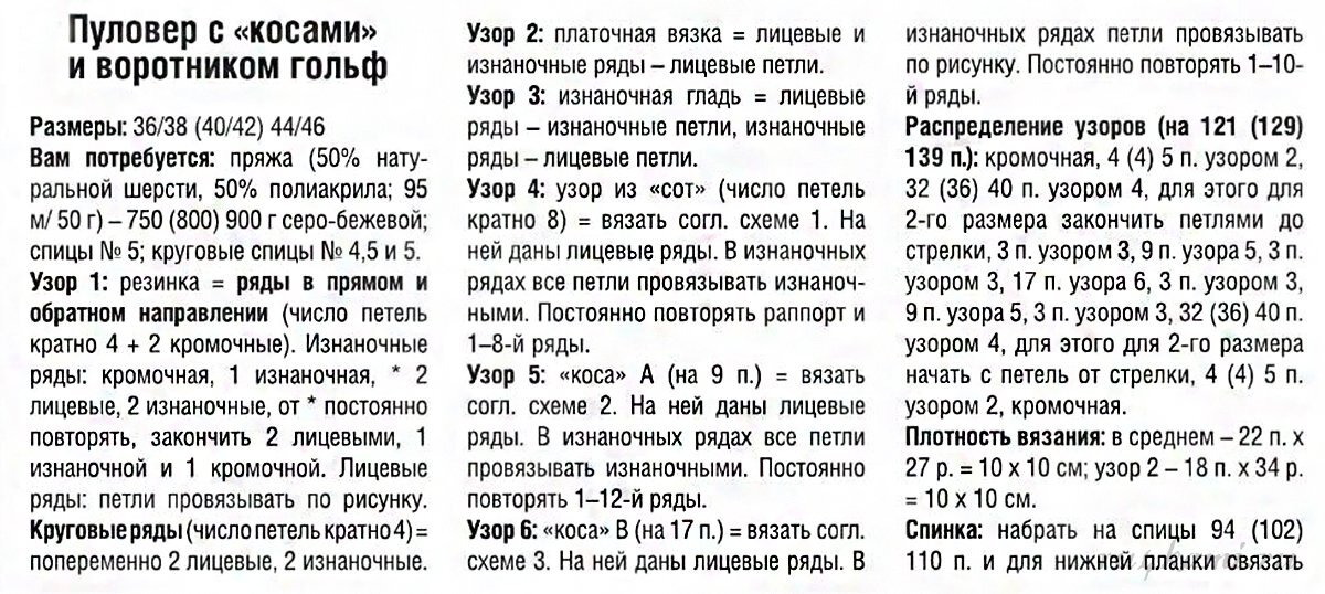 Фото: с сайта http://ru4kami.ru/vyazhem-top-sviter/1467-pulover-spicami.html