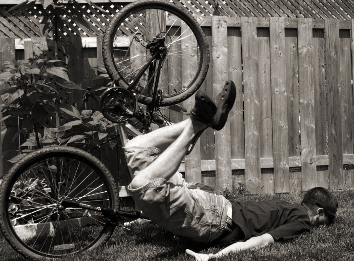 Падение с велосипеда. Фото взято из открытых источников