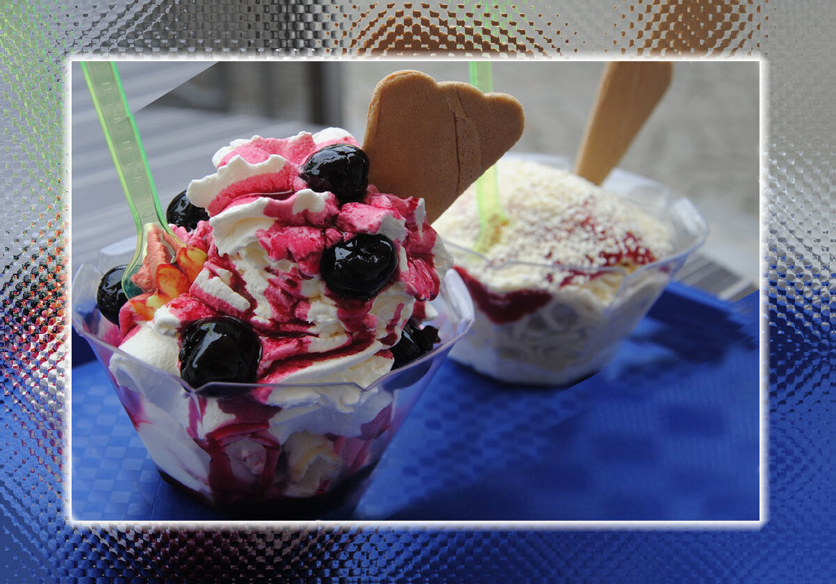 Мороженое. Фото с сайта Pixabay.com. Обработка автора