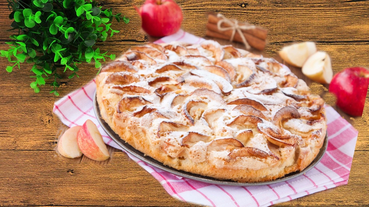 пирог шарлотка с яблоками