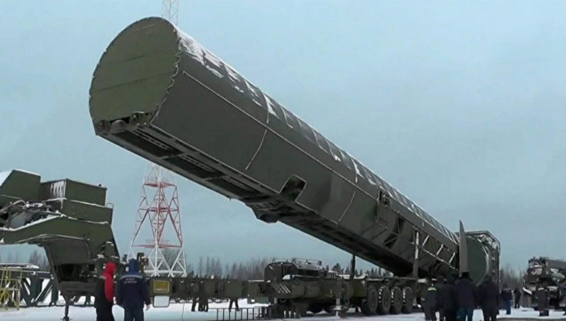 Стратегический ракетный комплекс РС-28 «Сармат», представленный Путиным в ходе Послания Федеральному Собранию 2018 года.