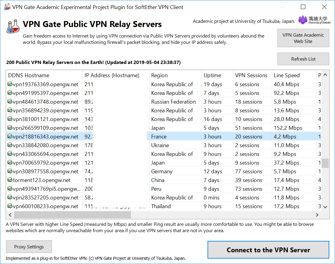 Opengw net. Softether VPN Gate.