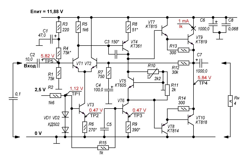 Блок схемы усилителей