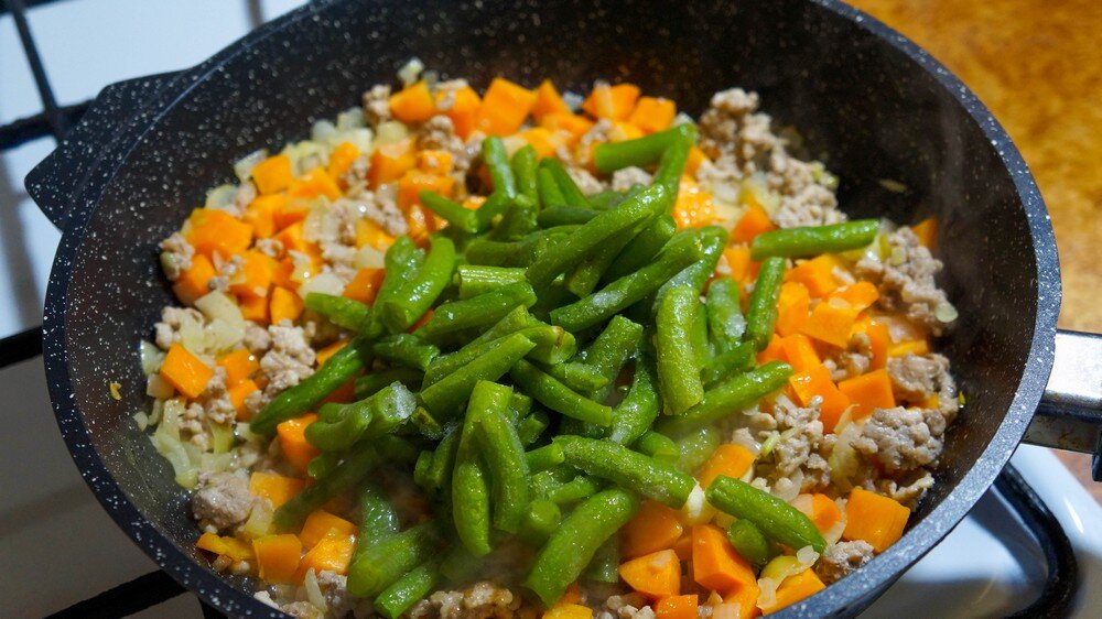 Рис с зеленой фасолью, пошаговый рецепт с фото