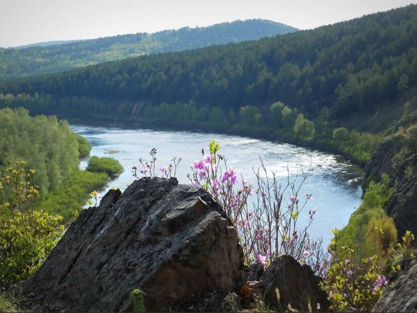 Горы Забайкалья чёрно белое