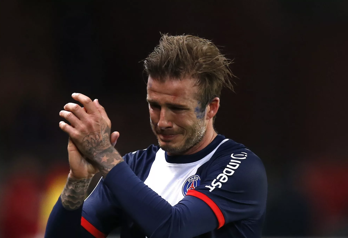 Дэвид Бекхэм в своем последнем матче в карьере. 