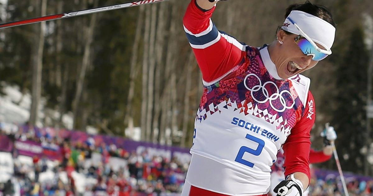 Олимпийская чемпионка по лыжным. Марит Бьорген Сочи 2014.