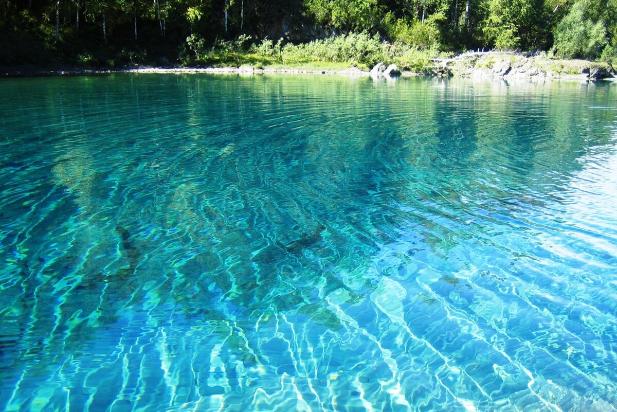 Зона отдыха голубая вода