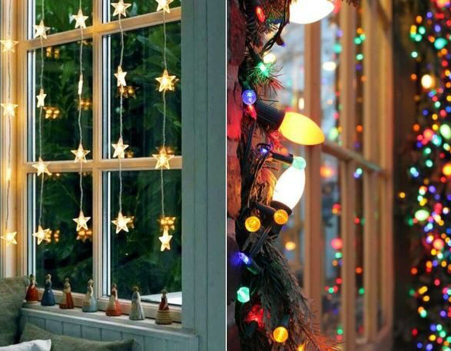 Как же украсить окна в Новый год