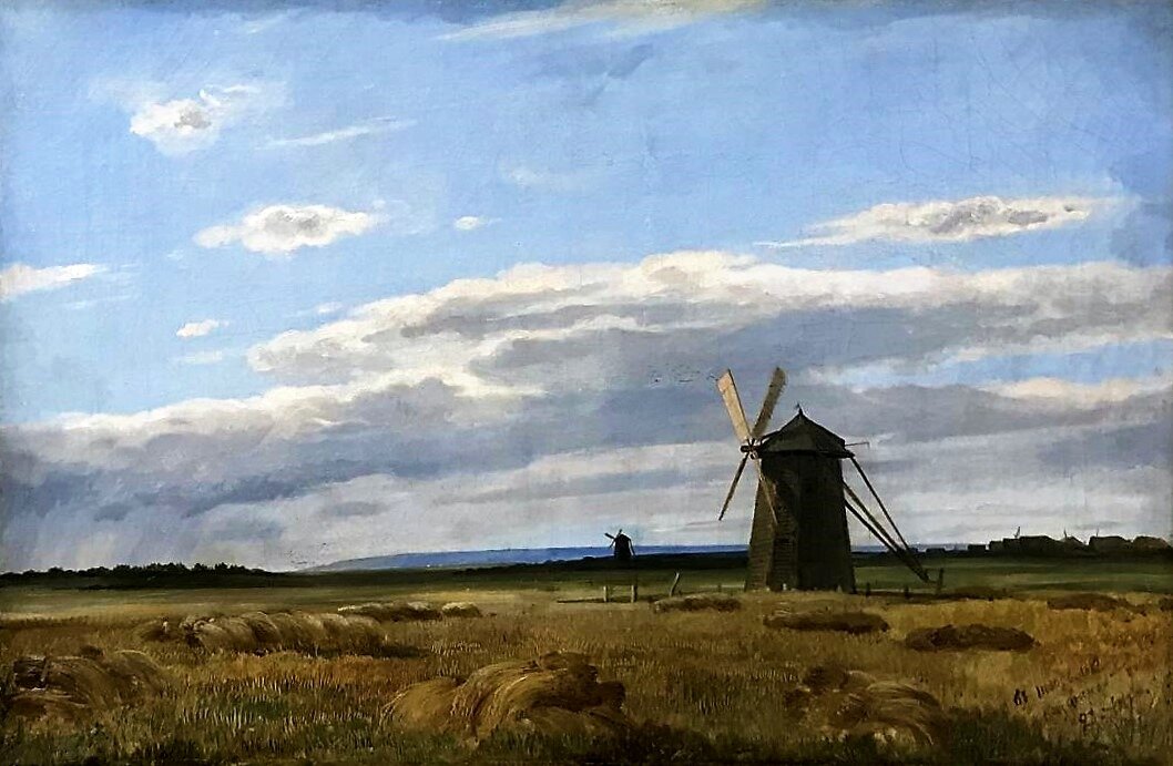 Шишкин И.И., «Мельница в поле», 1861, холст, масло, 37 х 56,5 см, ГМИИ Республики Татарстан