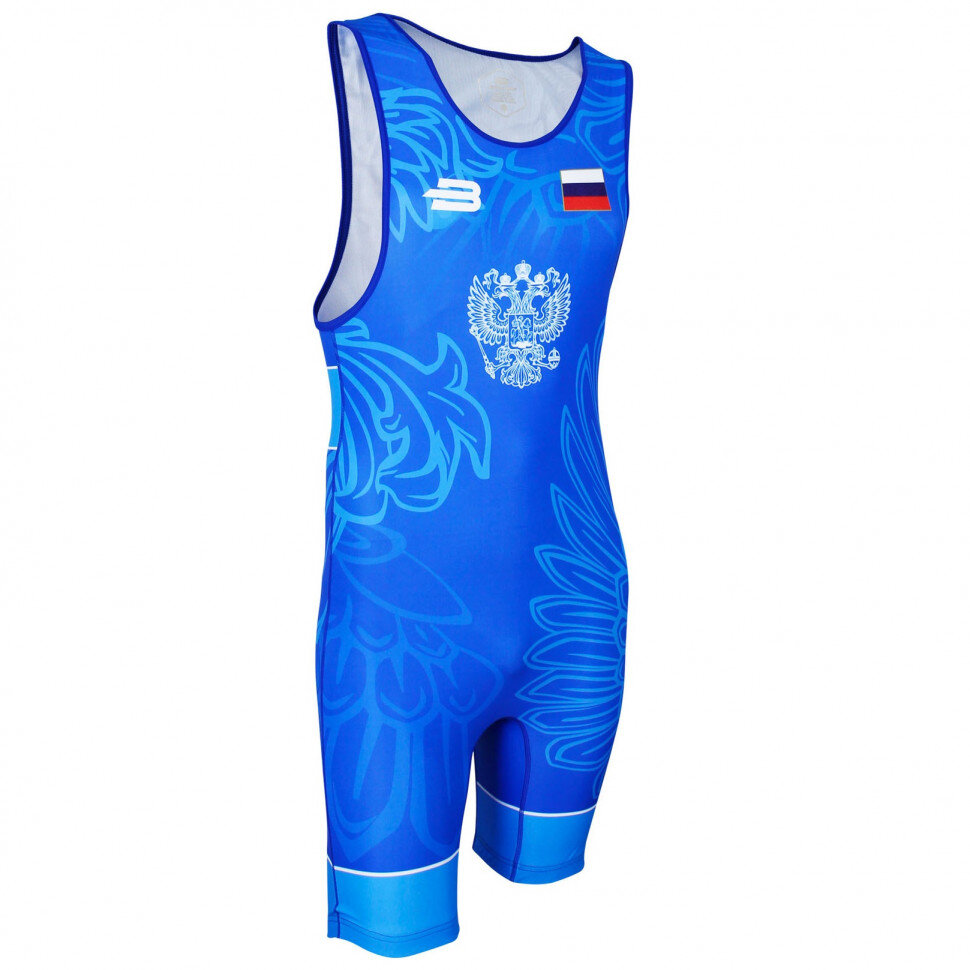 Синие борцовское трико (они бывают самые разные)