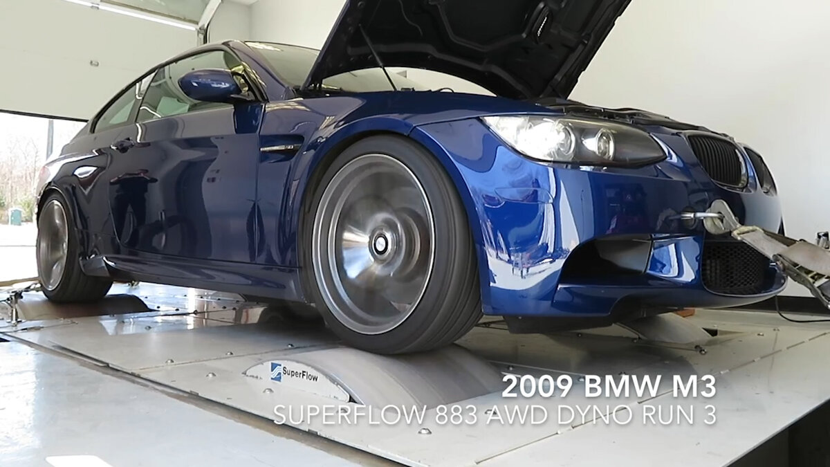 Испытания шасси автомобиля марки BMW на колесном диностенде SF-880