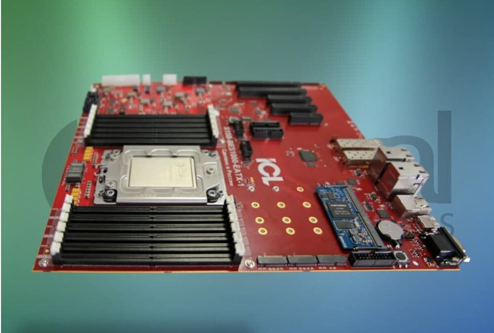 Серверная плата от ICL с 48-ми ядерным процессором Байкал-S, на 16 нм. / Источник фото: Telegram