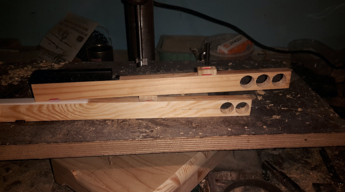 Высверлены отверстия под свинцовые грузы