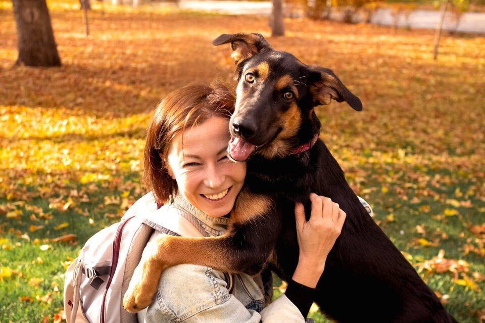     Пес Рич и его хозяйка  Личный архив