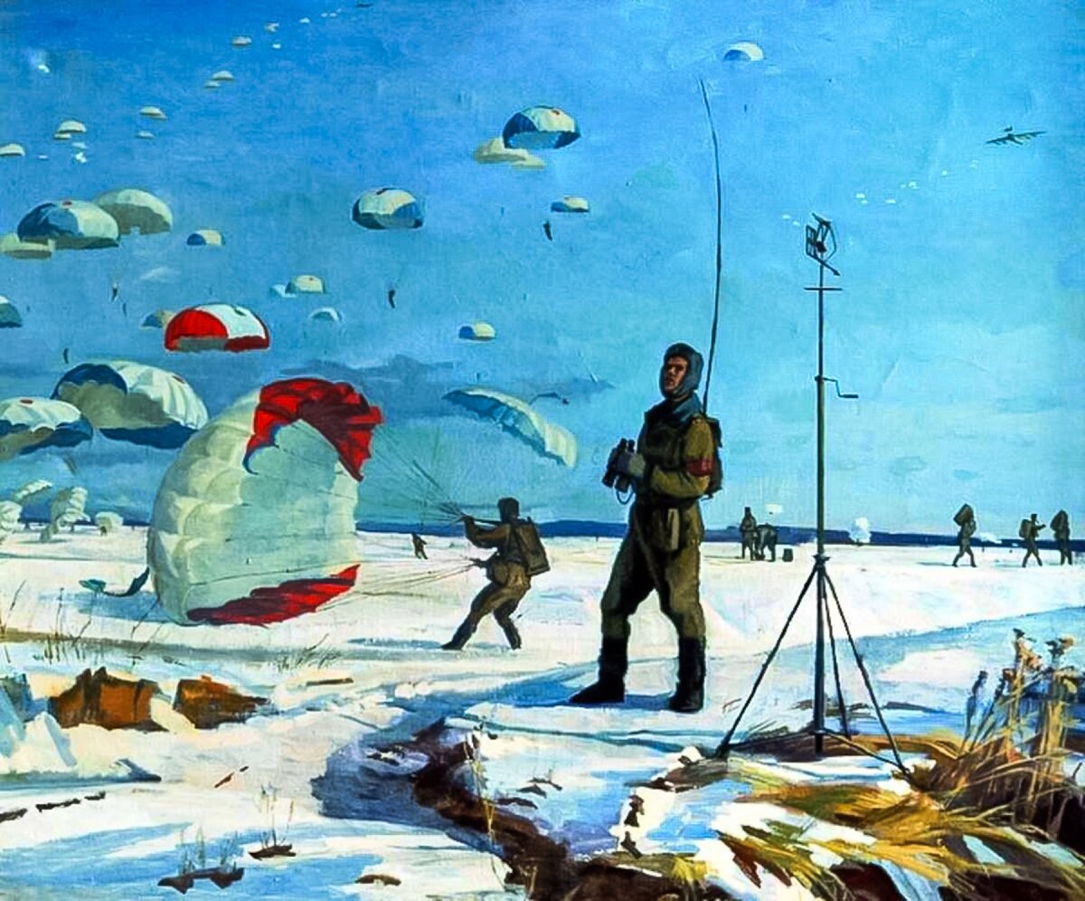 Советская военная искусство. Летчики Заполярье Соцреализм картина.